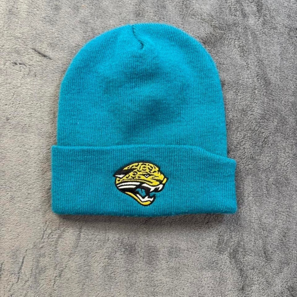 Jacksonville Jaguars Beanie One Size Teal Embroidered OG Logo NFL Vintage 90s